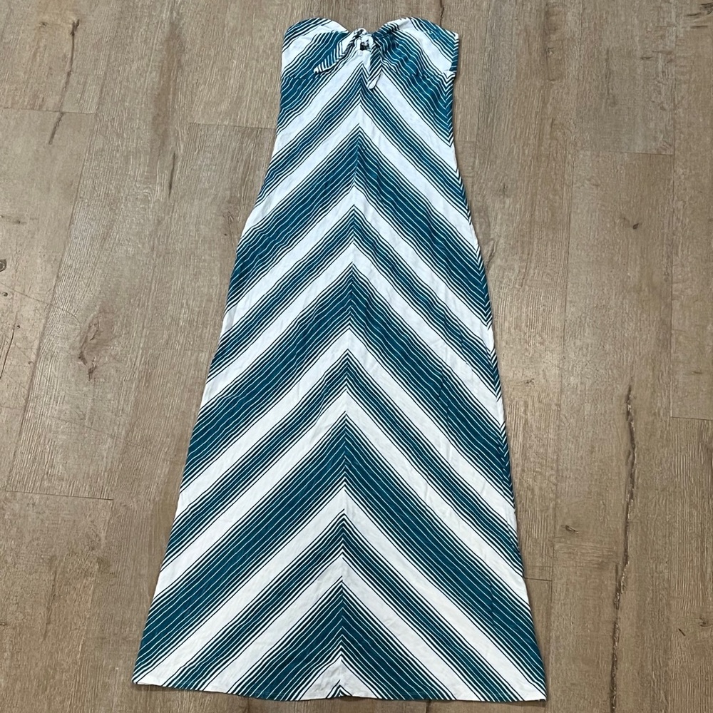 Roxy strapless dress with tie in front